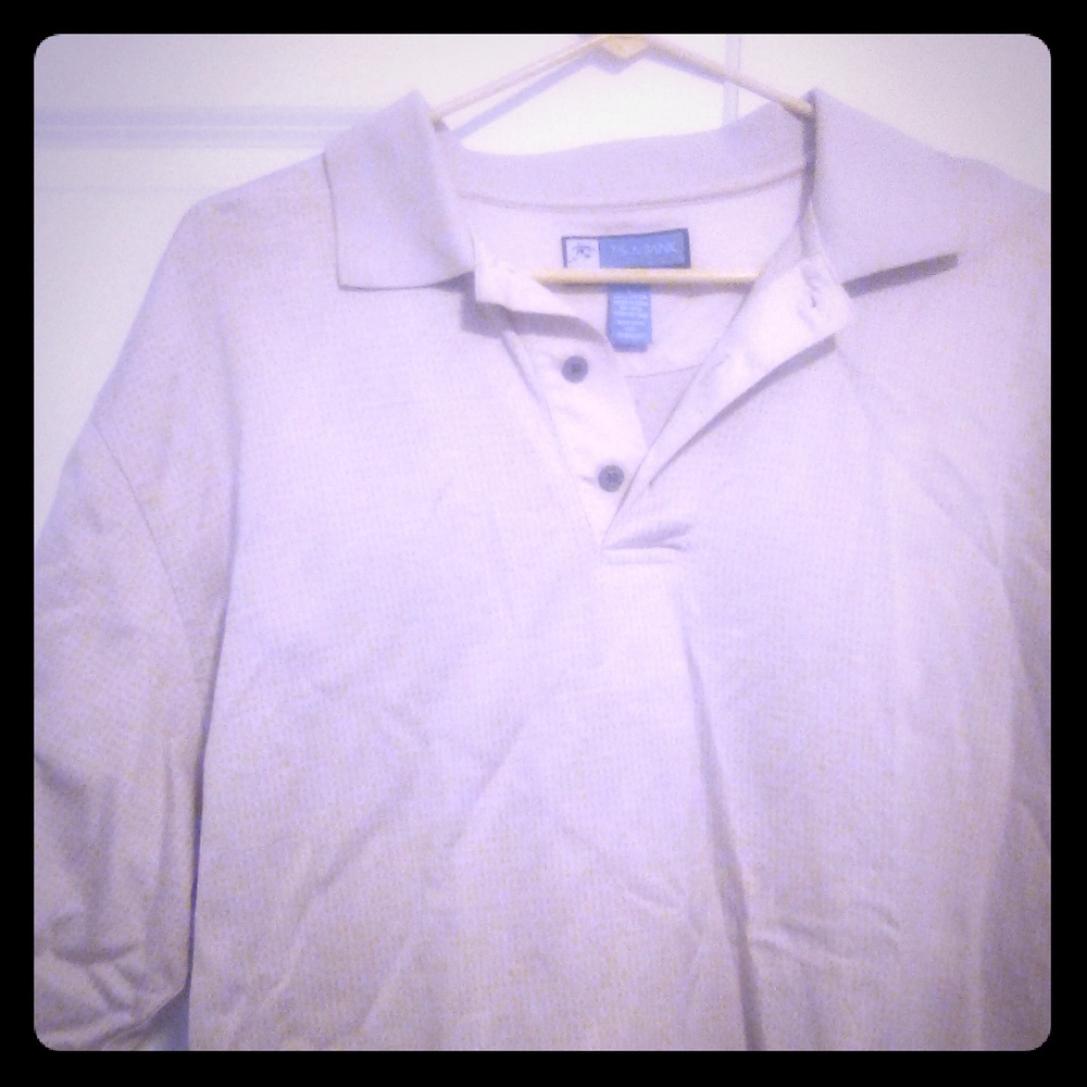 Joseph ABank tan golf polo